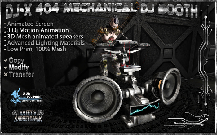 DJ-X 404 Cyborg/Mechanical DJ Booth