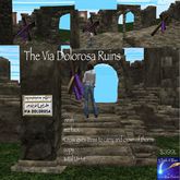 The Via Dolorosa Ruins with cross and crown of thorns giver(cra
