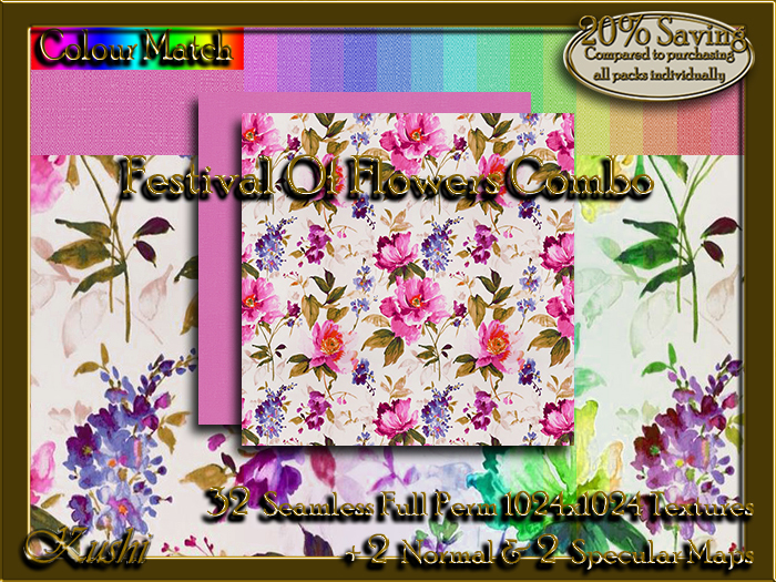 !Kushi! FestivalOfFlowersCOMBO Textures -WEAR TO UNPACK