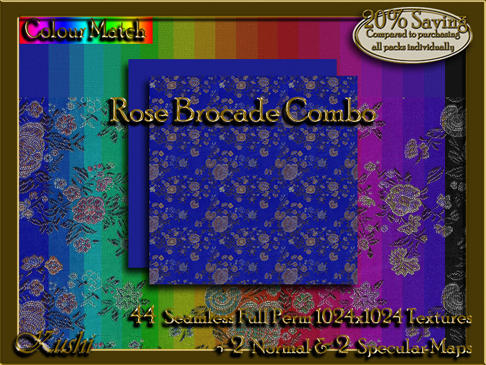 !Kushi! RoseBrocadeCOMBO Textures -WEAR TO UNPACK