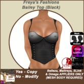 Freya's Fashions Bailey Top (Black)