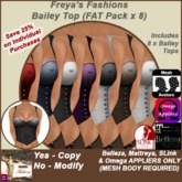 Freya's Fashions Bailey Top (FAT Pack x 8)