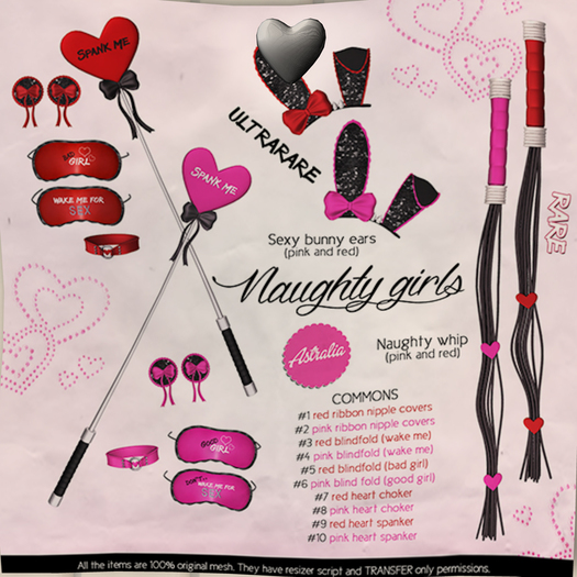 Astralia - Naughty girls (Sexy bunny ears pink) ULTRARARE