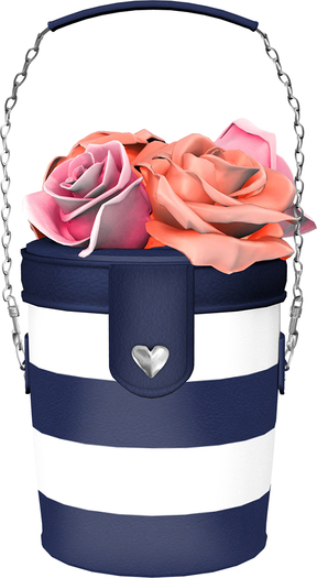 LaGyo_Roses Satchel Bag - Navy