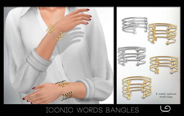 LaGyo_Iconic Words Bangle Dream - Silver