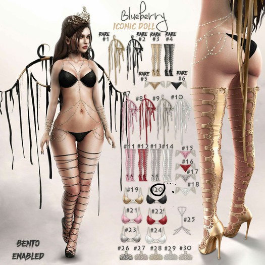 #20 Blueberry - Iconic Doll - Bra - Black - Maitreya