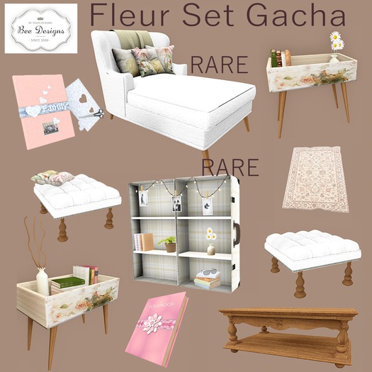 .:Bee Designs:. Fleur Set Gacha Scrapbook