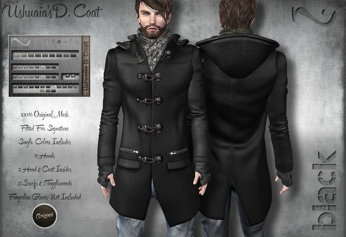 -NU- Ushuaia's Duffle Coat Black