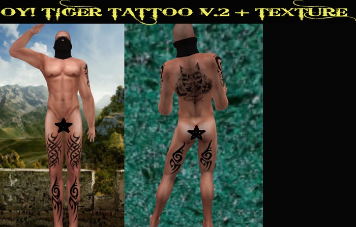 OY! TIGER TATTOO V.2 + TEXTURE FULLPERM