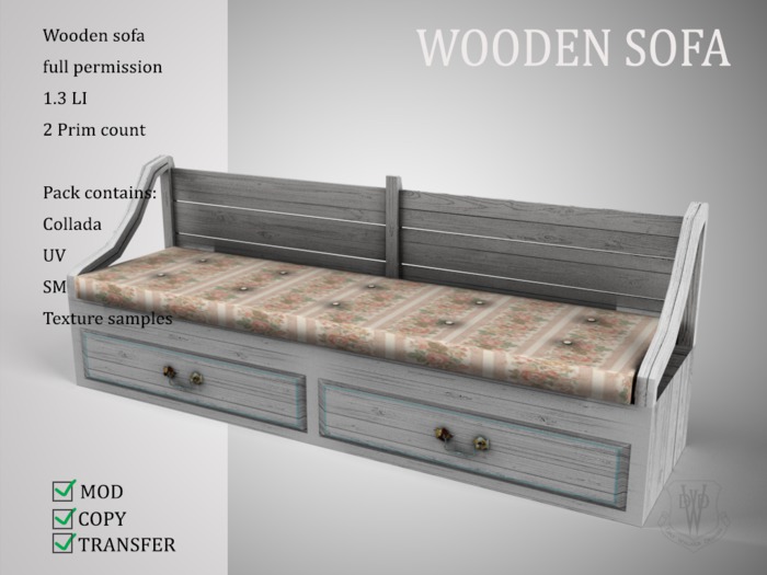Wooden Sofa - I am a box! Rez me!
