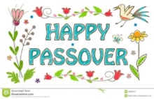 Happy Passover flowery banner