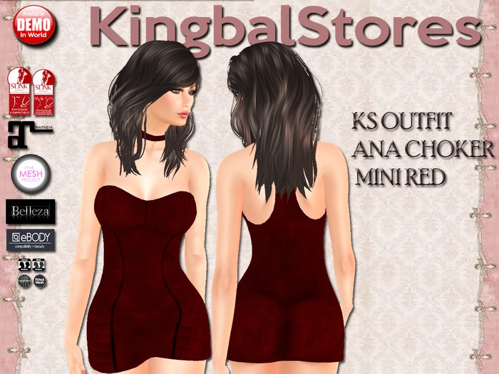 KS ANA CHOKER MINI RED