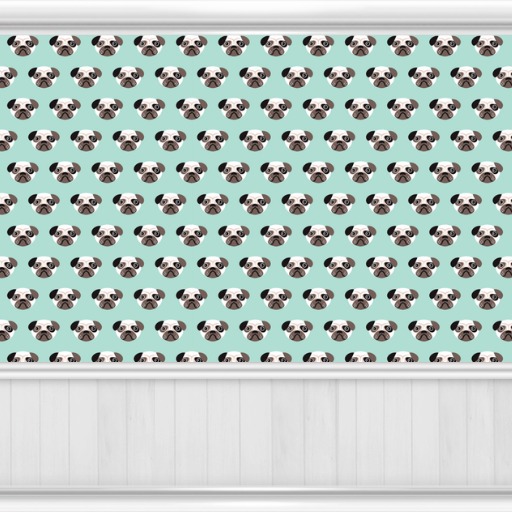 Blue Pug Wallpaper Panels