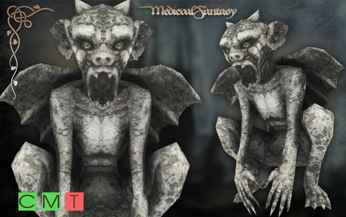 [MF] Mesh winged devil gothic gargoyle statue (boxed)