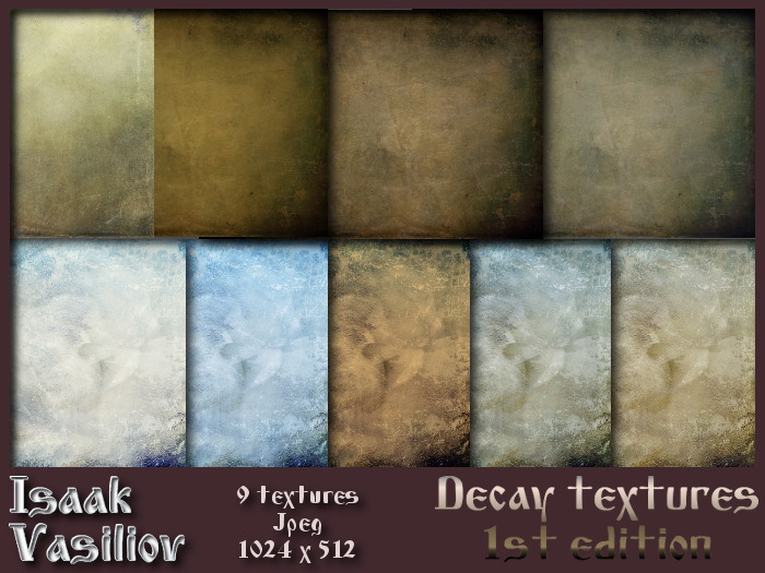 Decays - 1st ed. - 9 FULL PERMS textures
