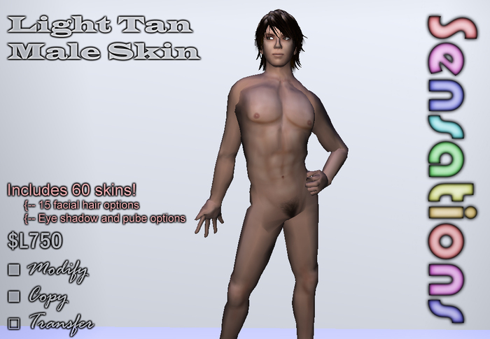 Male Skins - Light Tan - Sensations Classic