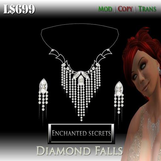 *Enchanted Secrets* Diamond Falls Necklace Set