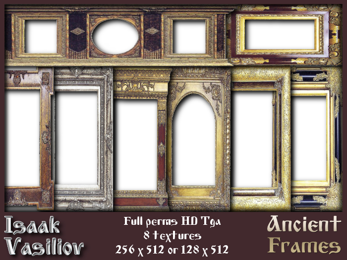Ancient frames - 8 FULL PERMS Textures