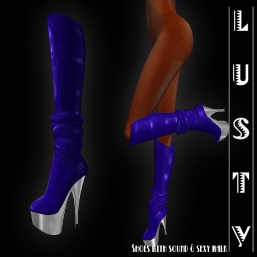 Vixen Blue/silver Boots Stilleto