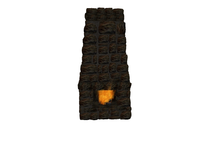 Large fireplace