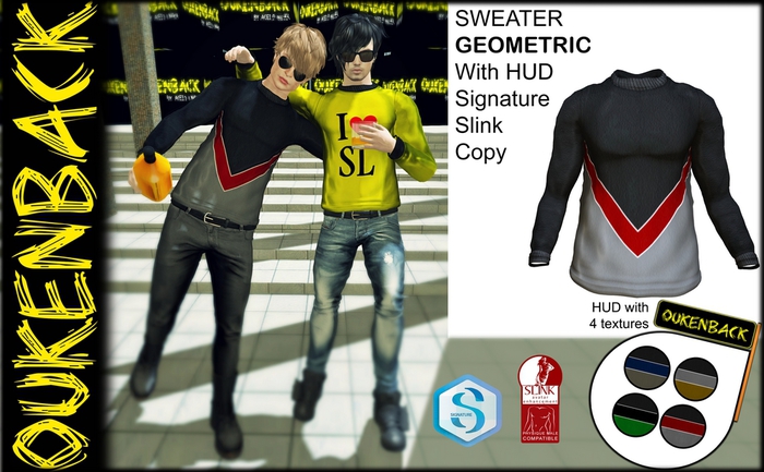 [OUKENBACK] Geometric Sweater