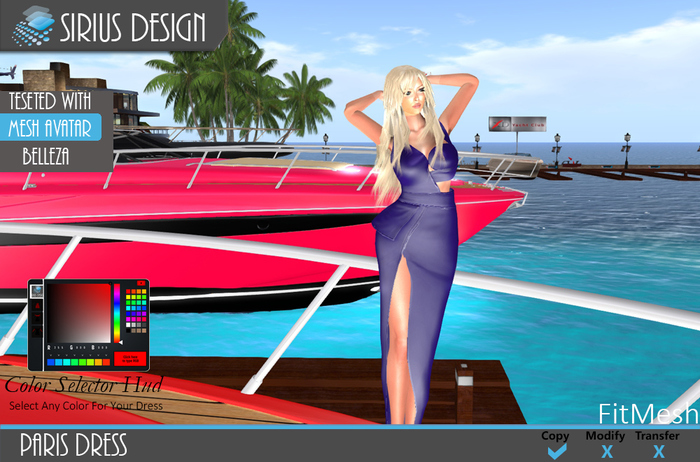 Sirius Design Paris Dress with Color Hud For Belleza Boxed