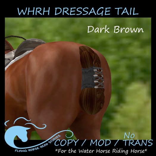 WH Riding Horse Dressage Tail -Dark Brown