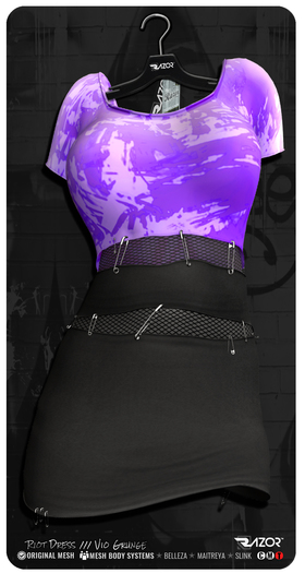 Razor/// Riot Dress - Vio Grunge