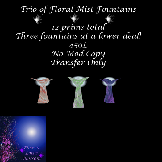 Mist Fountain Trio Set 6