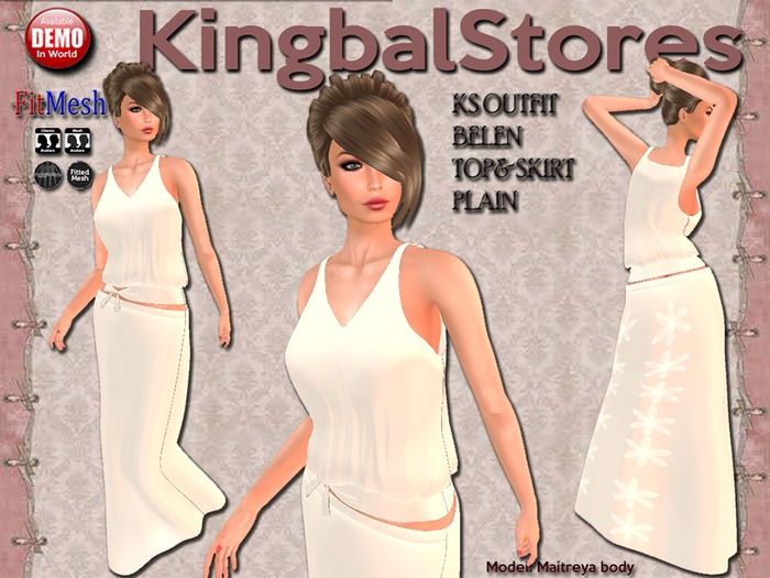 KS OUTFIT BELEN TOP&SKIRT PLAIN