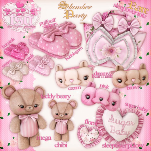 .tsg. Slumber Party - Dreamy Bear Mask Pink 