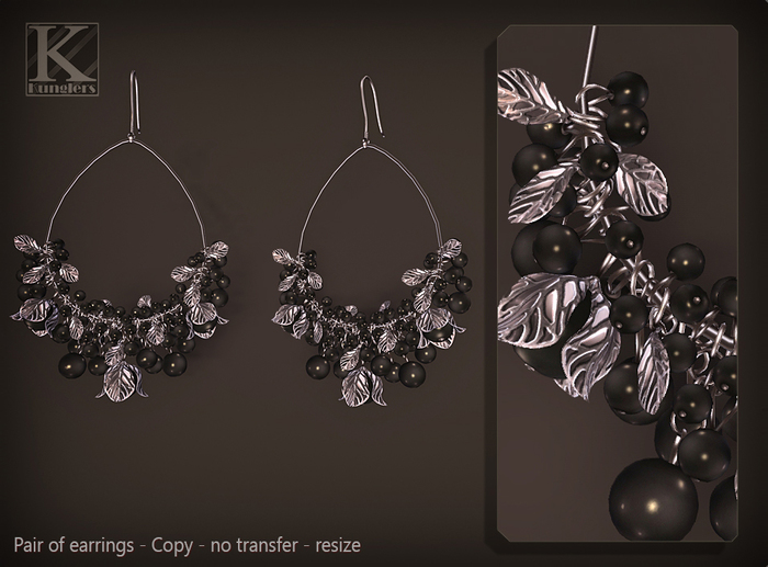 (Kunglers) Tamara earrings - Black