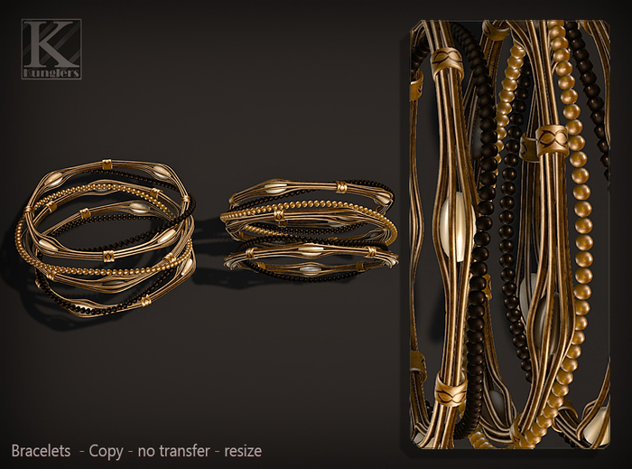 (Kunglers) Sharon bracelets - Choco