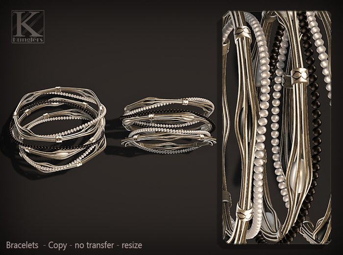 (Kunglers) Sharon bracelets - B&W