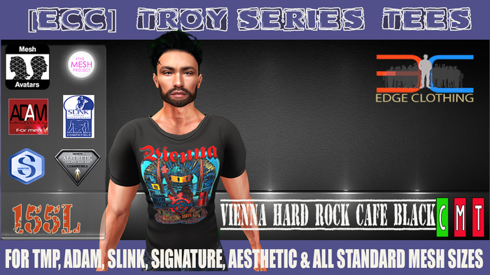 [ECC] TEE VIENNA HARD ROCK CAFE BLACK