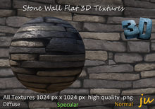JU Stone Wall Flat 3D Textures Full Perm