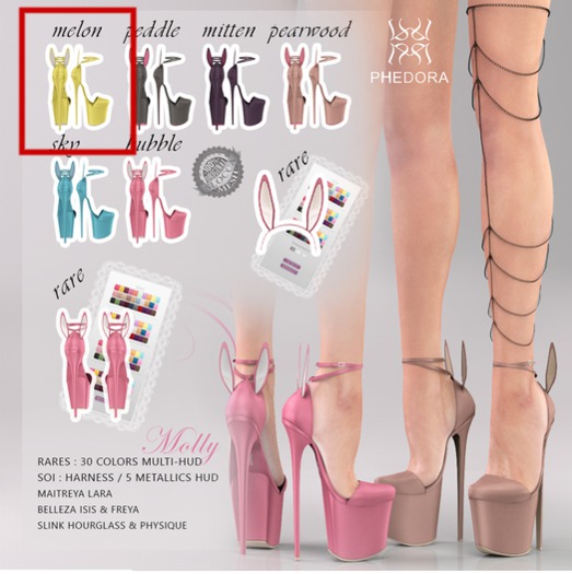 PHEDORA / Molly heels ( Belleza ) bubble