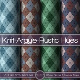 {L} Knit-Argyle-Rustic Hues