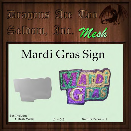 DATSI Mesh - Mardi Gras Sign Set