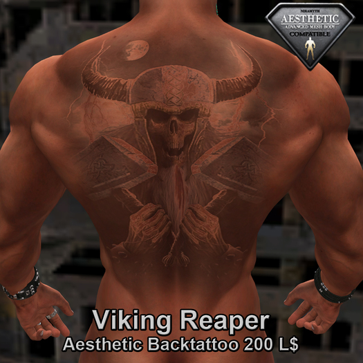 Grey's Tattoos - Backtattoo Viking Reaper