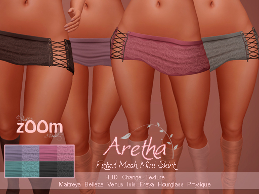 zOOm - Aretha Laced Mini Skirt for Maitreya, Belleza Venus, Isis and Freya and Hourglass and Physique!