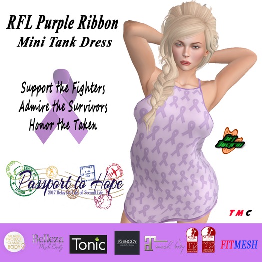 GD - RFL Purple Ribbons Mini Tank Dress