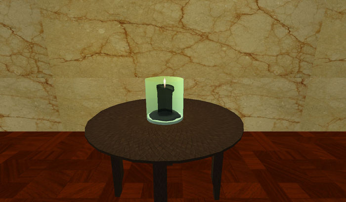 Candle in glass Round Black