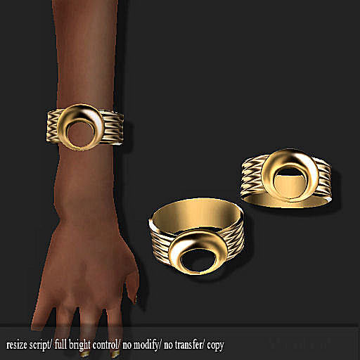 [DEMO] CUFF-BANGLE CDM GOLD    -RYCA-