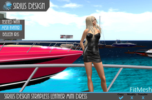 Sirius Design Strapless Leather Mini Dress- Belleza Isis Boxed