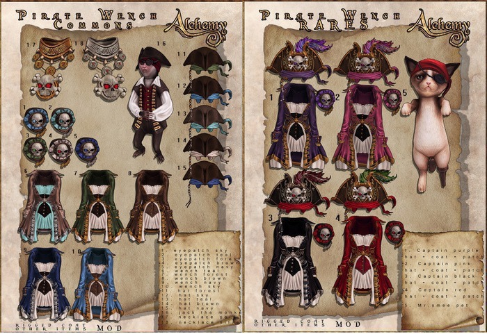 Alchemy Pirate wench set XS Brown