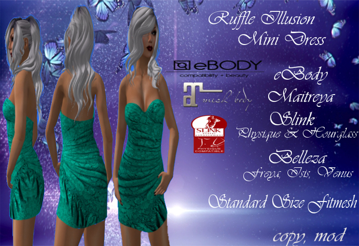 Ruffle Illusion Mini Dress