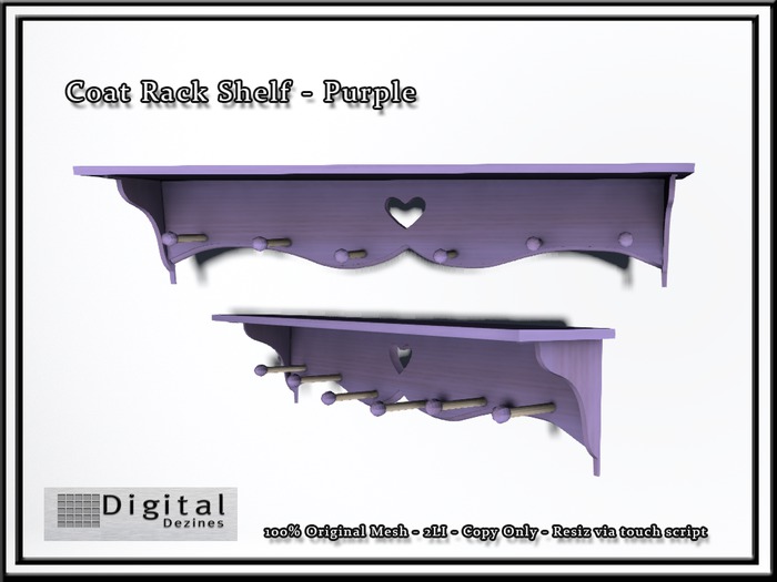 .::DD::.  Coat Rack Shelf -  Purple