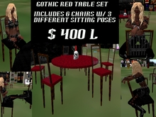 Gothic Red Table Set boxed