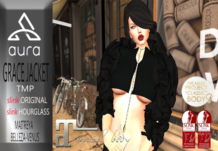 75%OFF* GRACE JACKET BLACK for SLINK MAITREYA BELLEZA  VENUS BODIES